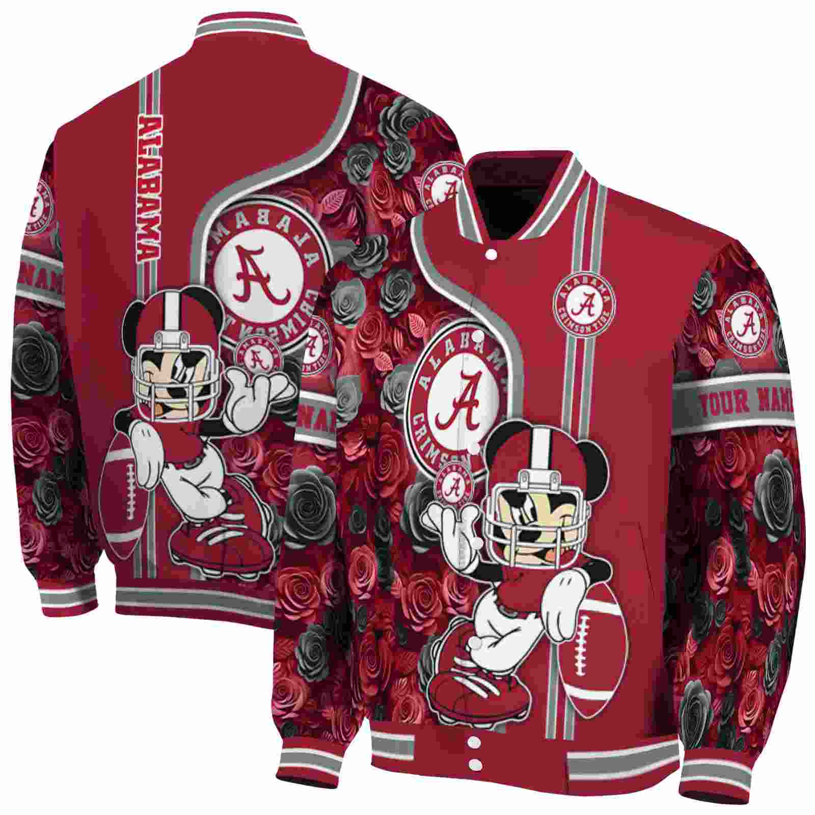 customized alabama crimson tide rose mickey crimson jacket fashion forward jacketwow customized alabama crimson tide rose mickey crimson jacket fashion forward jacketwow