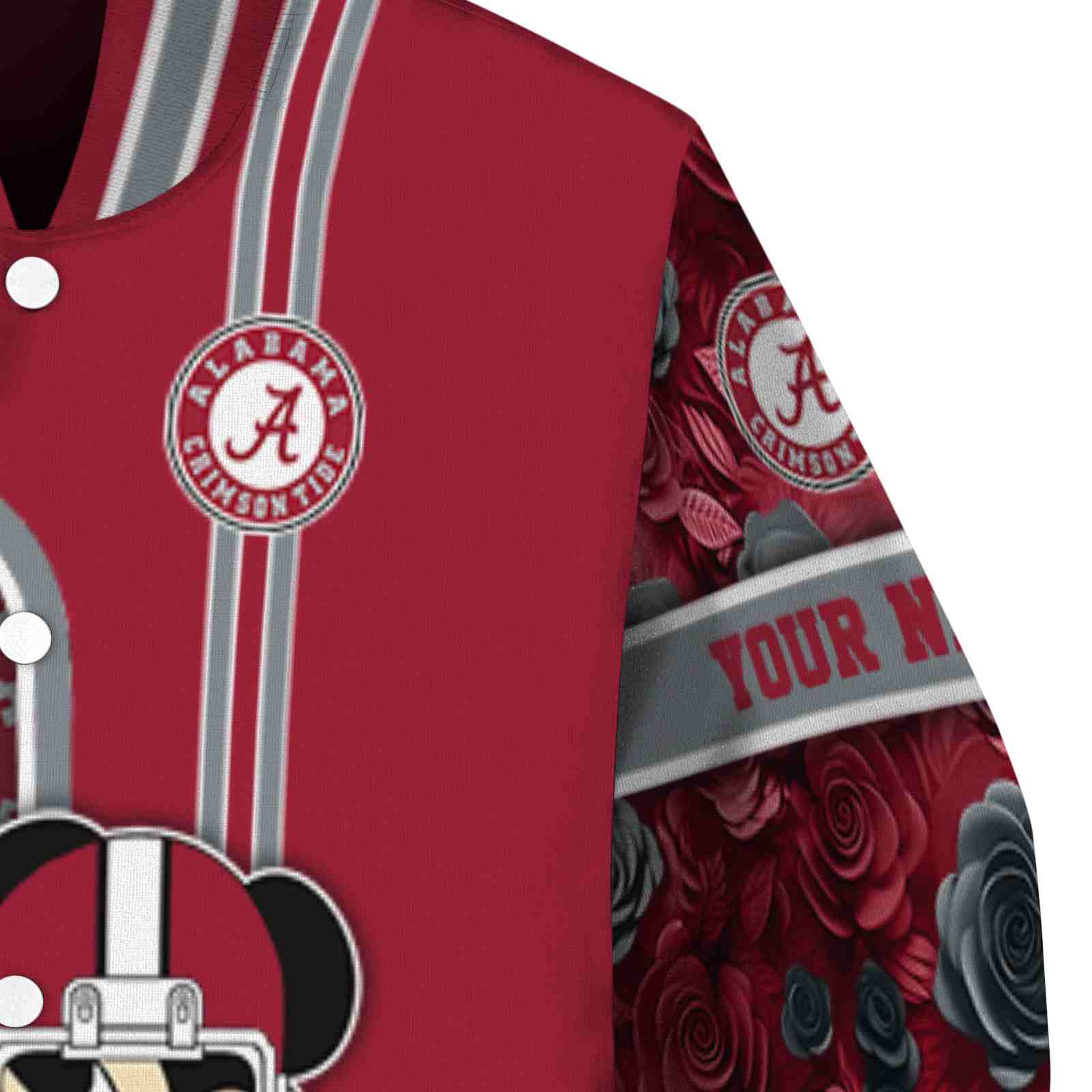 customized alabama crimson tide rose mickey crimson jacket premium grade jacketwow customized alabama crimson tide rose mickey crimson jacket premium grade jacketwow