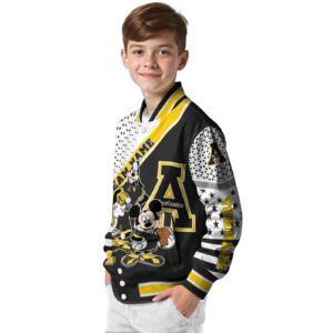 customized appalachian state mountaineers mickey donald goofy black white jacket trendy jacketwow