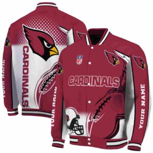 customized arizona cardinals flaming football red white jacket fashion forward jacketwow