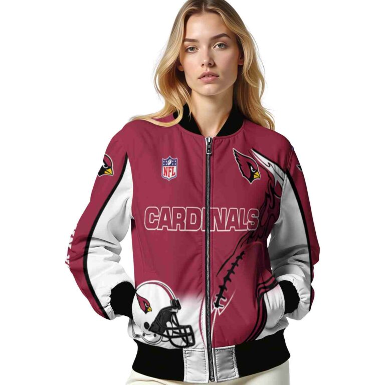 customized arizona cardinals flaming football red white jacket latest model jacketwow