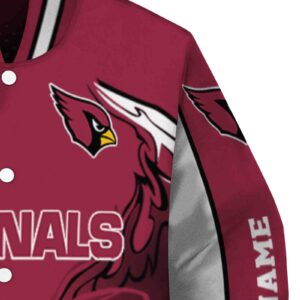 customized arizona cardinals flaming football red white jacket premium grade jacketwow
