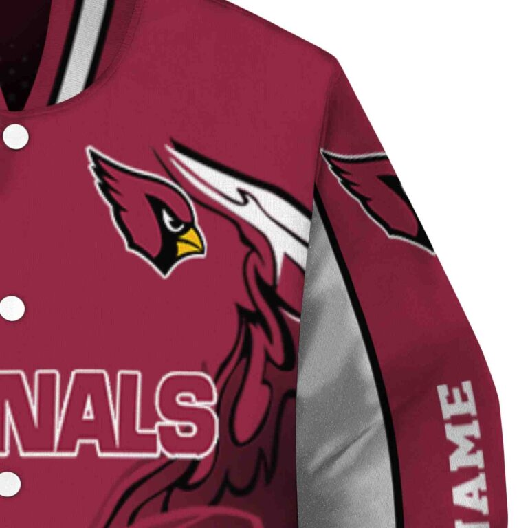 customized arizona cardinals flaming football red white jacket premium grade jacketwow
