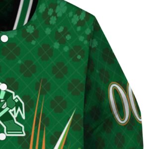 customized arizona coyotes shamrock pattern green jacket premium grade jacketwow