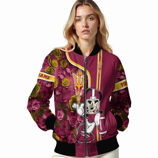 customized arizona state sun devils rose mickey maroon jacket latest model jacketwow