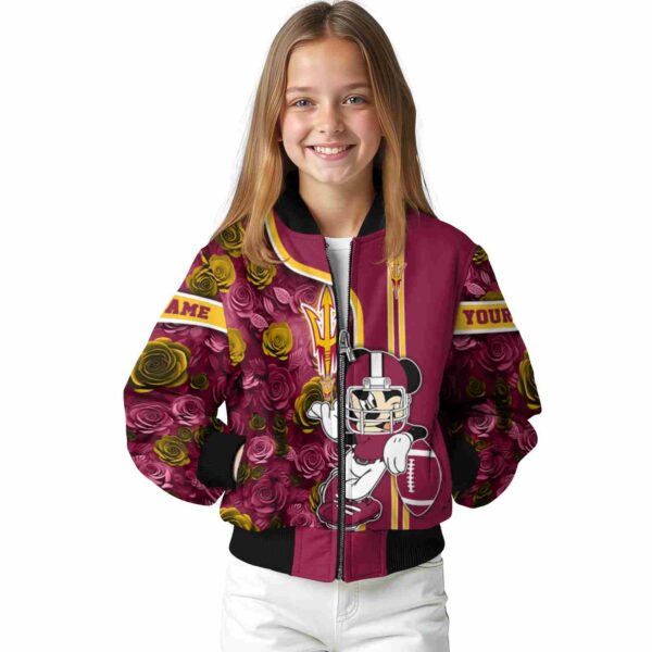 customized arizona state sun devils rose mickey maroon jacket top rated jacketwow