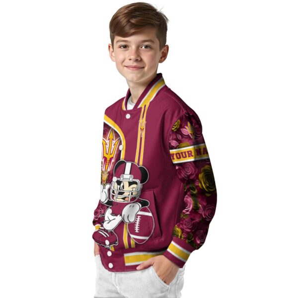 customized arizona state sun devils rose mickey maroon jacket trendy jacketwow