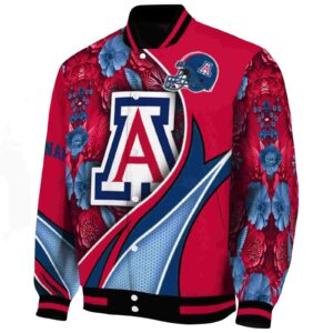customized arizona wildcats floral print red jacket best selling jacketwow