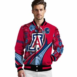 customized arizona wildcats floral print red jacket high quality jacketwow