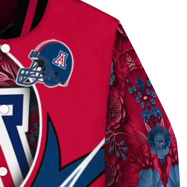 customized arizona wildcats floral print red jacket premium grade jacketwow