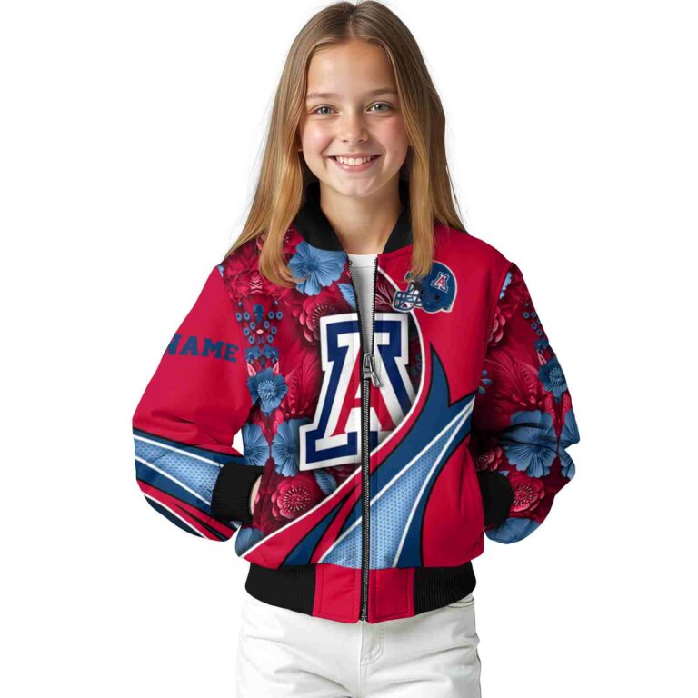 customized arizona wildcats floral print red jacket top rated jacketwow