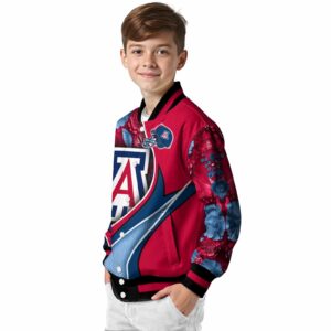 customized arizona wildcats floral print red jacket trendy jacketwow