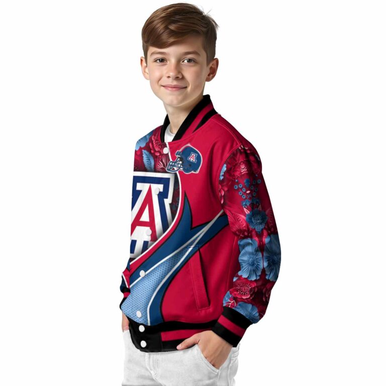 customized arizona wildcats floral print red jacket trendy jacketwow