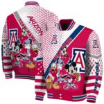 customized arizona wildcats mickey donald goofy red white jacket best selling jacketwow