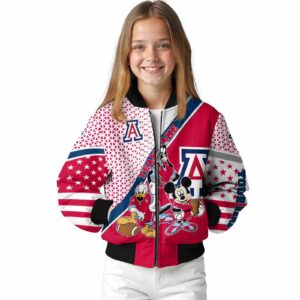 customized arizona wildcats mickey donald goofy red white jacket top rated jacketwow