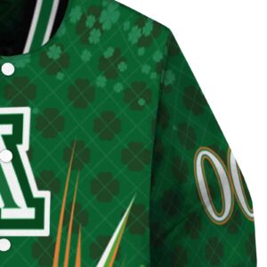customized arizona wildcats shamrock pattern green jacket premium grade jacketwow