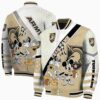customized army black knights mickey donald goofy gold white jacket fashion forward jacketwow