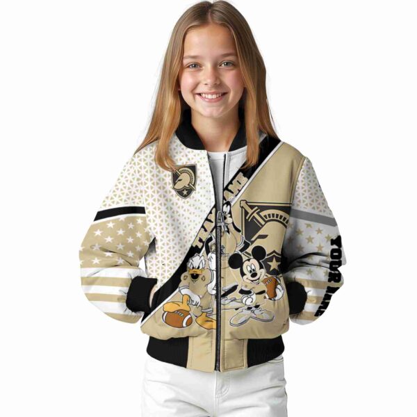 customized army black knights mickey donald goofy gold white jacket top rated jacketwow