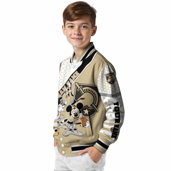 customized army black knights mickey donald goofy gold white jacket trendy jacketwow