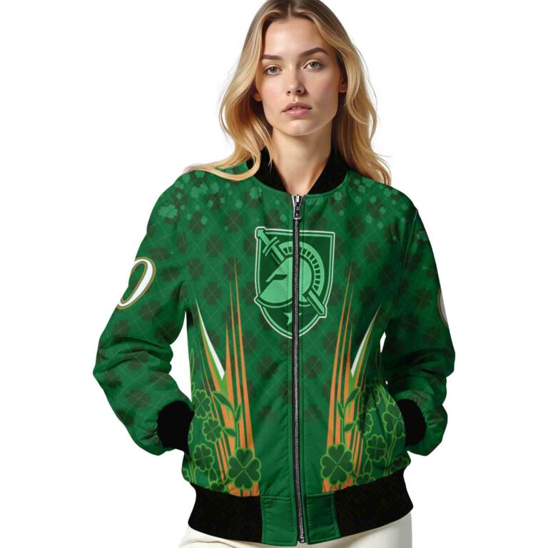 customized army black knights shamrock pattern green jacket latest model jacketwow