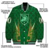 customized army black knights shamrock pattern green jacket new arrival jacketwow