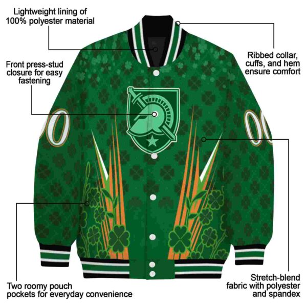 customized army black knights shamrock pattern green jacket new arrival jacketwow