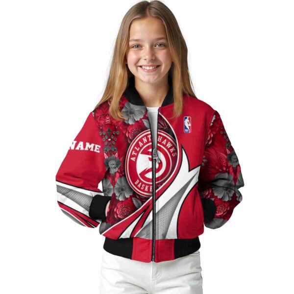 customized atlanta hawks floral print red jacket top rated jacketwow