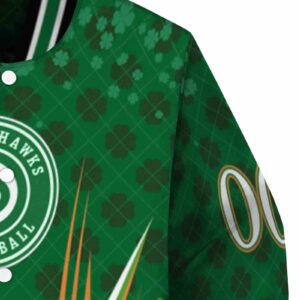 customized atlanta hawks shamrock pattern green jacket premium grade jacketwow