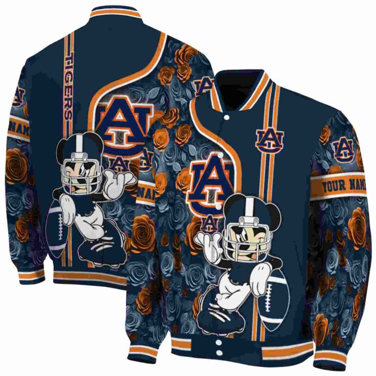 customized auburn tigers rose mickey navy blue jacket fashion forward jacketwow