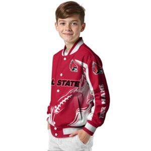 customized ball state cardinals flaming football red white jacket trendy jacketwow