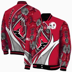 customized ball state cardinals floral print red jacket fashion forward jacketwow