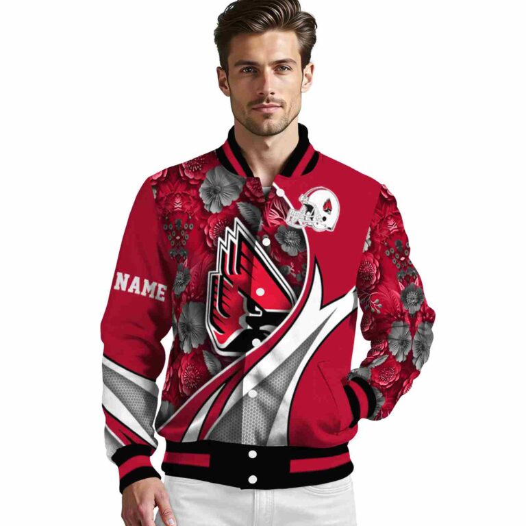 customized ball state cardinals floral print red jacket high quality jacketwow