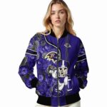 customized baltimore ravens rose mickey purple jacket best selling jacketwow