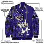 customized baltimore ravens rose mickey purple jacket best selling jacketwow