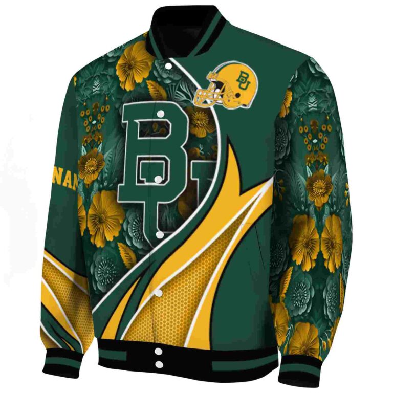 customized baylor bears floral print green jacket best selling jacketwow