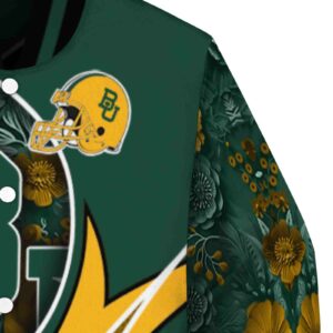 customized baylor bears floral print green jacket premium grade jacketwow