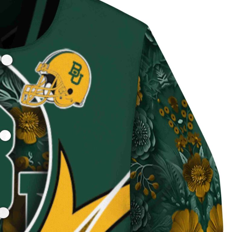 customized baylor bears floral print green jacket premium grade jacketwow