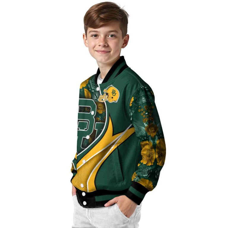 customized baylor bears floral print green jacket trendy jacketwow