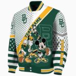 customized baylor bears mickey donald goofy green white jacket best selling jacketwow