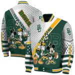 customized baylor bears mickey donald goofy green white jacket best selling jacketwow