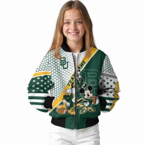 customized baylor bears mickey donald goofy green white jacket top rated jacketwow
