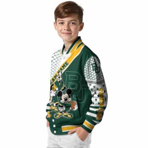 customized baylor bears mickey donald goofy green white jacket trendy jacketwow