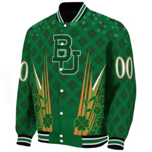 customized baylor bears shamrock pattern green jacket best selling jacketwow