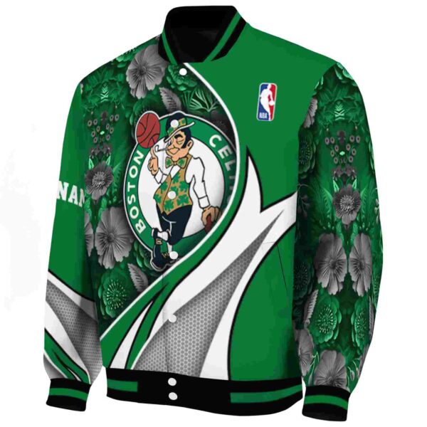 customized boston celtics floral print green jacket best selling jacketwow