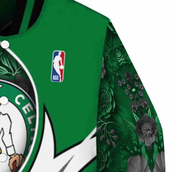 customized boston celtics floral print green jacket premium grade jacketwow