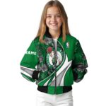 customized boston celtics floral print green jacket best selling jacketwow