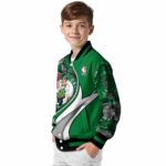 customized boston celtics floral print green jacket best selling jacketwow