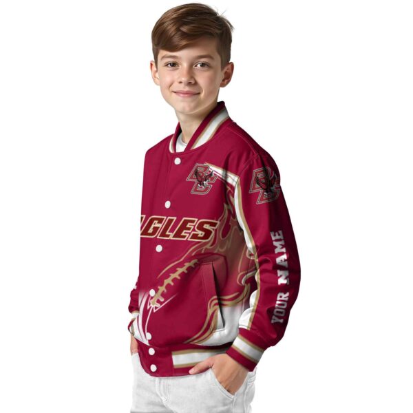 customized boston college eagles flaming football maroon white jacket trendy jacketwow