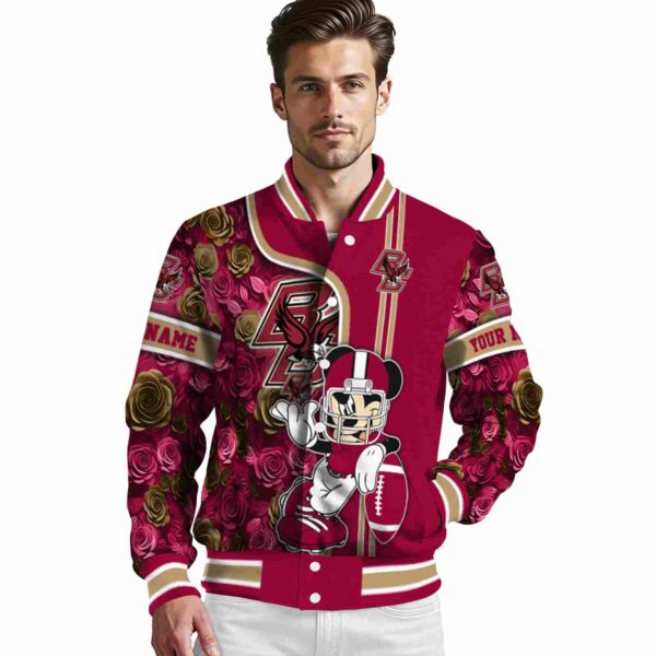 customized boston college eagles rose mickey maroon jacket high quality jacketwow