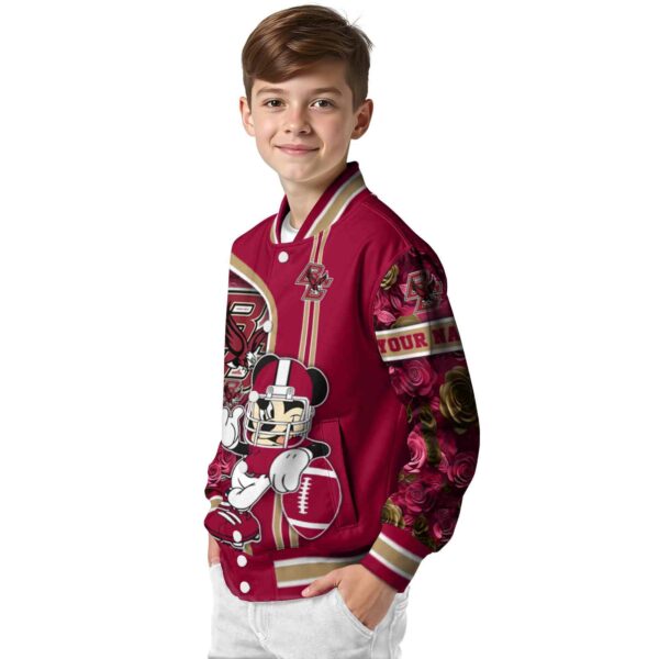 customized boston college eagles rose mickey maroon jacket trendy jacketwow